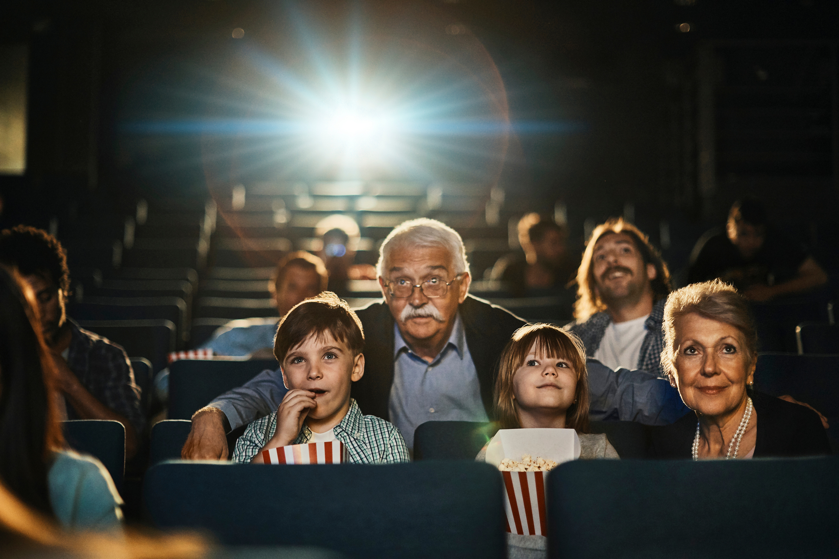 Family in the cinema